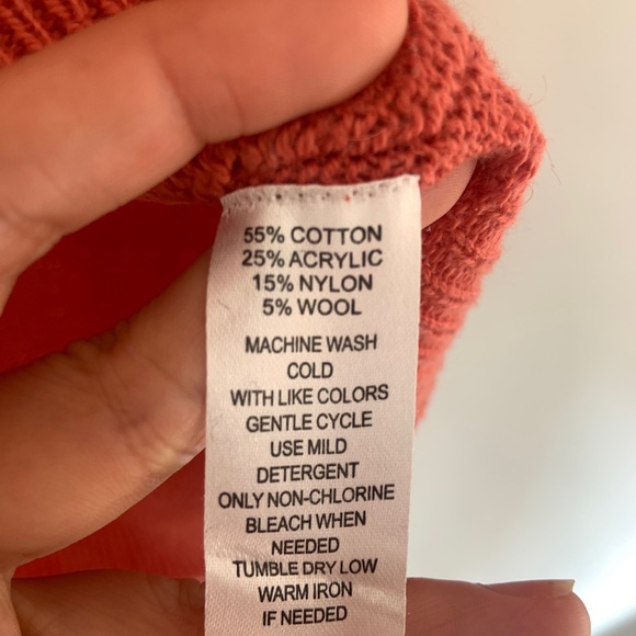 Pumpkin / muted tangerine-colored sweater - If it Were Me Sweater size S - Picture 5 of 10